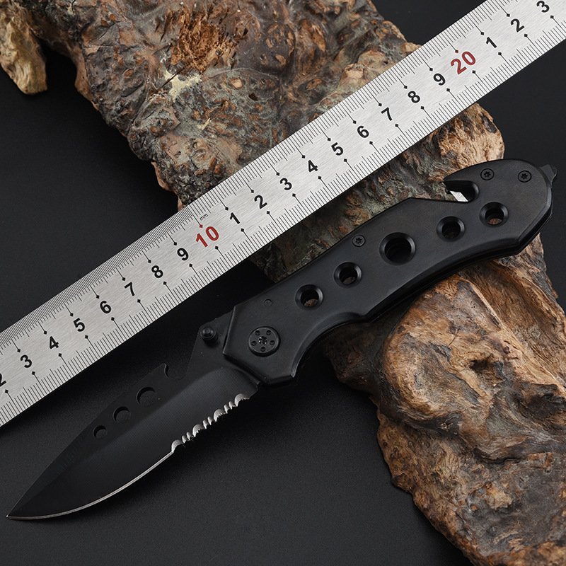 Factory direct sales of all-steel folding knives, multi-functional camping tactical knives, survival knives, outdoor knives, knife-cutting portable fruit knives full figure