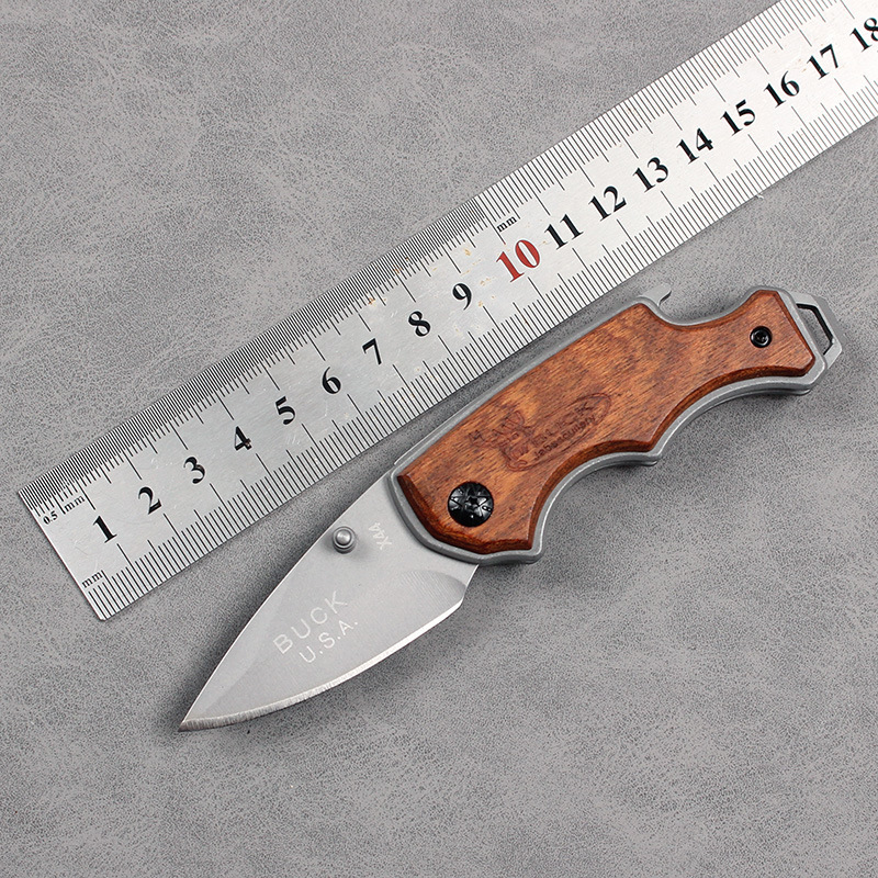 BUCK X44 Folding Knife, a lockless, safe, multi-functional, portable mini knife full figure