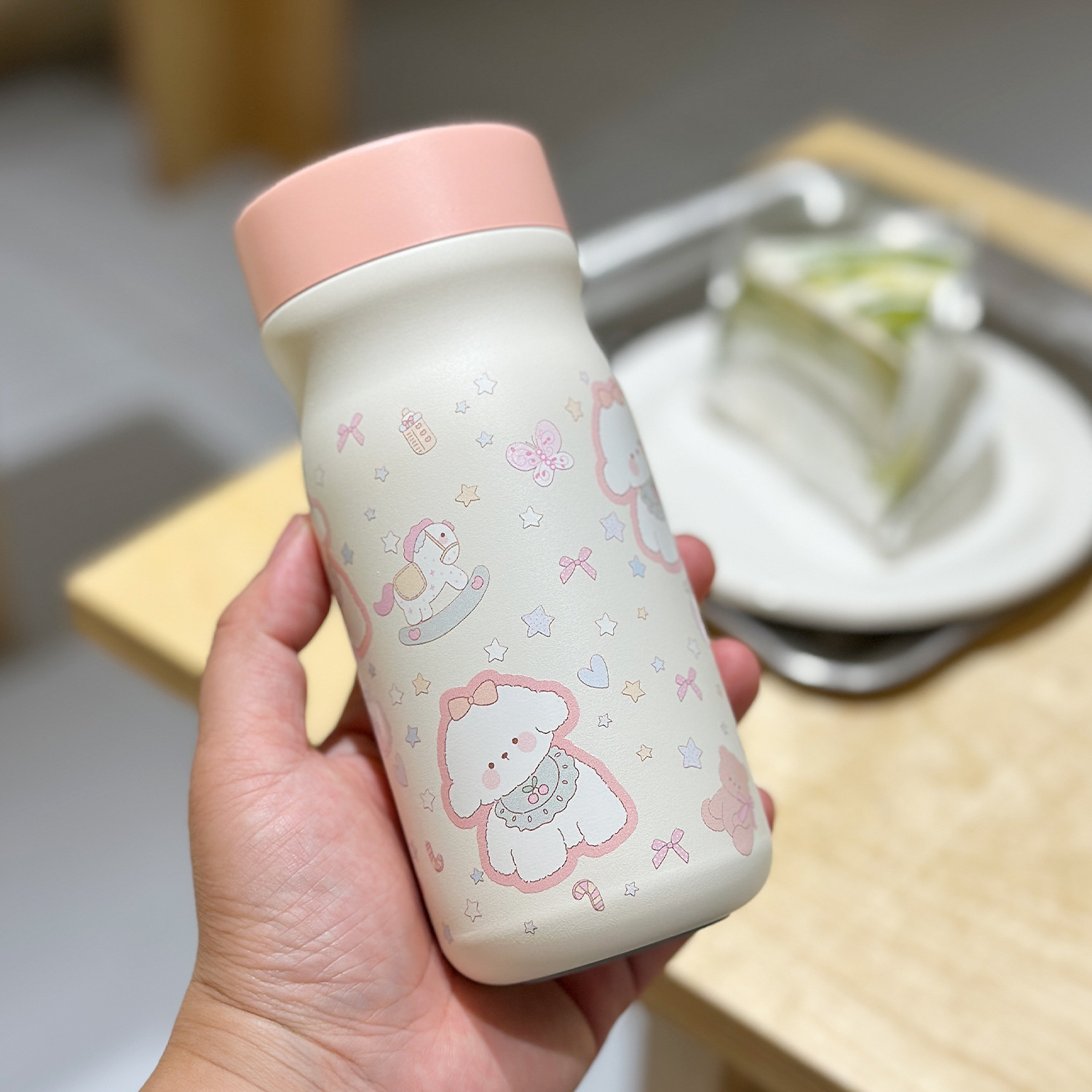 Portable and compact student insulated cup, mini creative pocket cup, portable cartoon stainless steel insulated cup Specification drawing