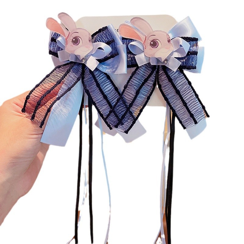 Children's hairpins, cartoon rabbit police officer headwear, little girl Animal City rabbit ears, bow hair clips, hair clips, hair accessories Item Picture