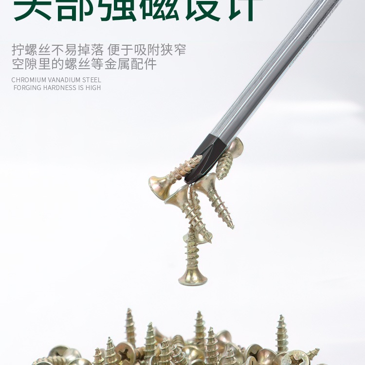 Cross-shaped through-hole screwdriver tool set, super-hard tap, industrial-grade extended flat mouth, one-character plum blossom heart Specification drawing