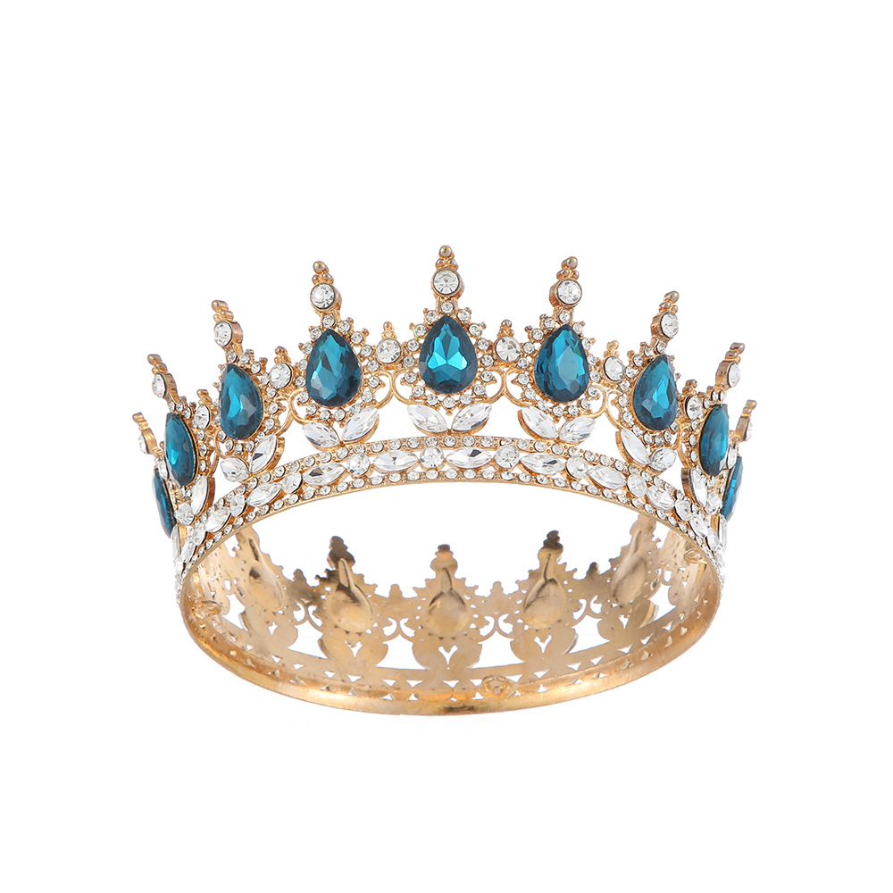Cross-border trade bride, crown, wedding dress, headwear, birthday, coming-of-age ceremony, performance, versatile crystal crown Application Scenario