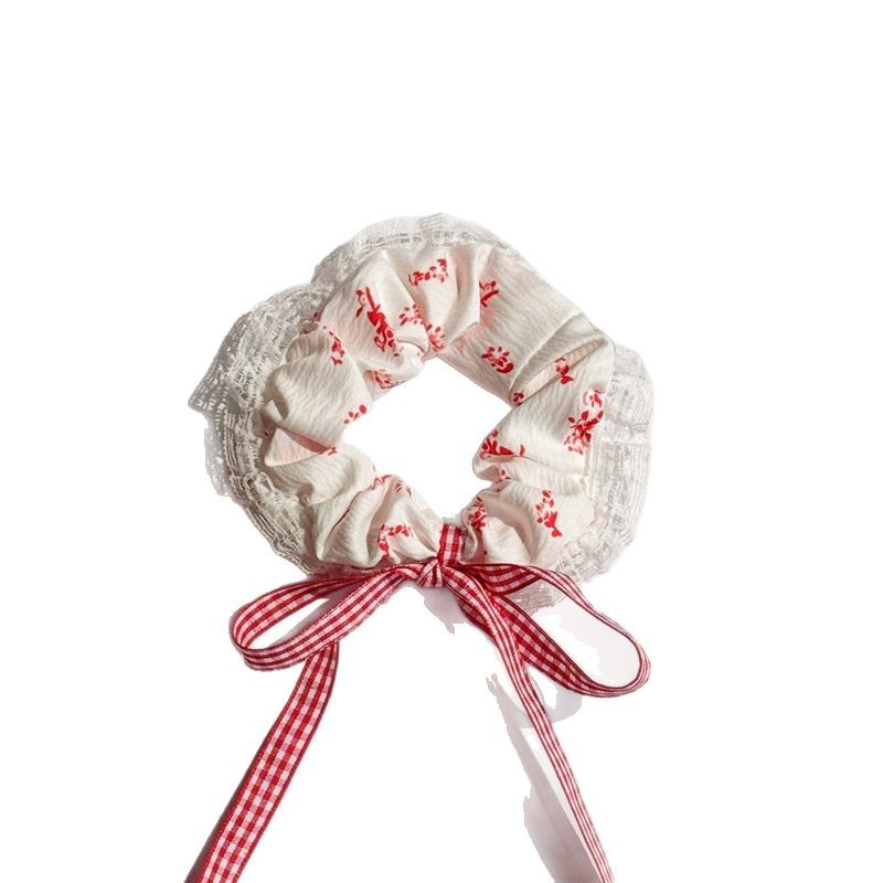 Forest-style niche lace lace lace ribbon large intestine hair band Korean princess ins~ Sweet and stylish girl hair rope hair accessory Item Picture