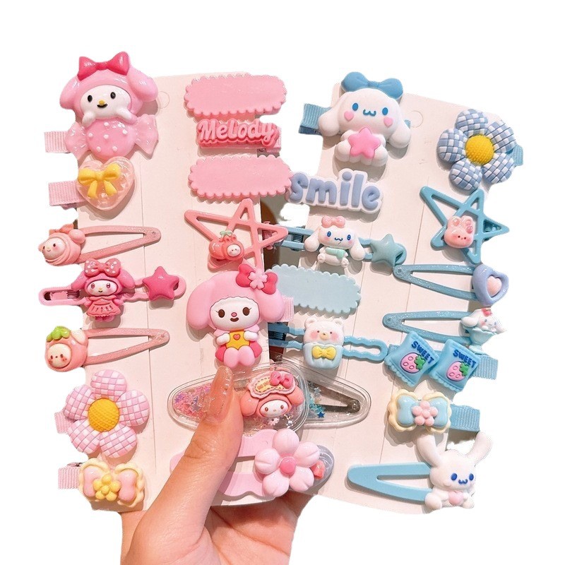 Cute Kulomi hair clips for children, baby fringe clips, little girl princess cartoon bb clips, fresh bangs clips Item Picture
