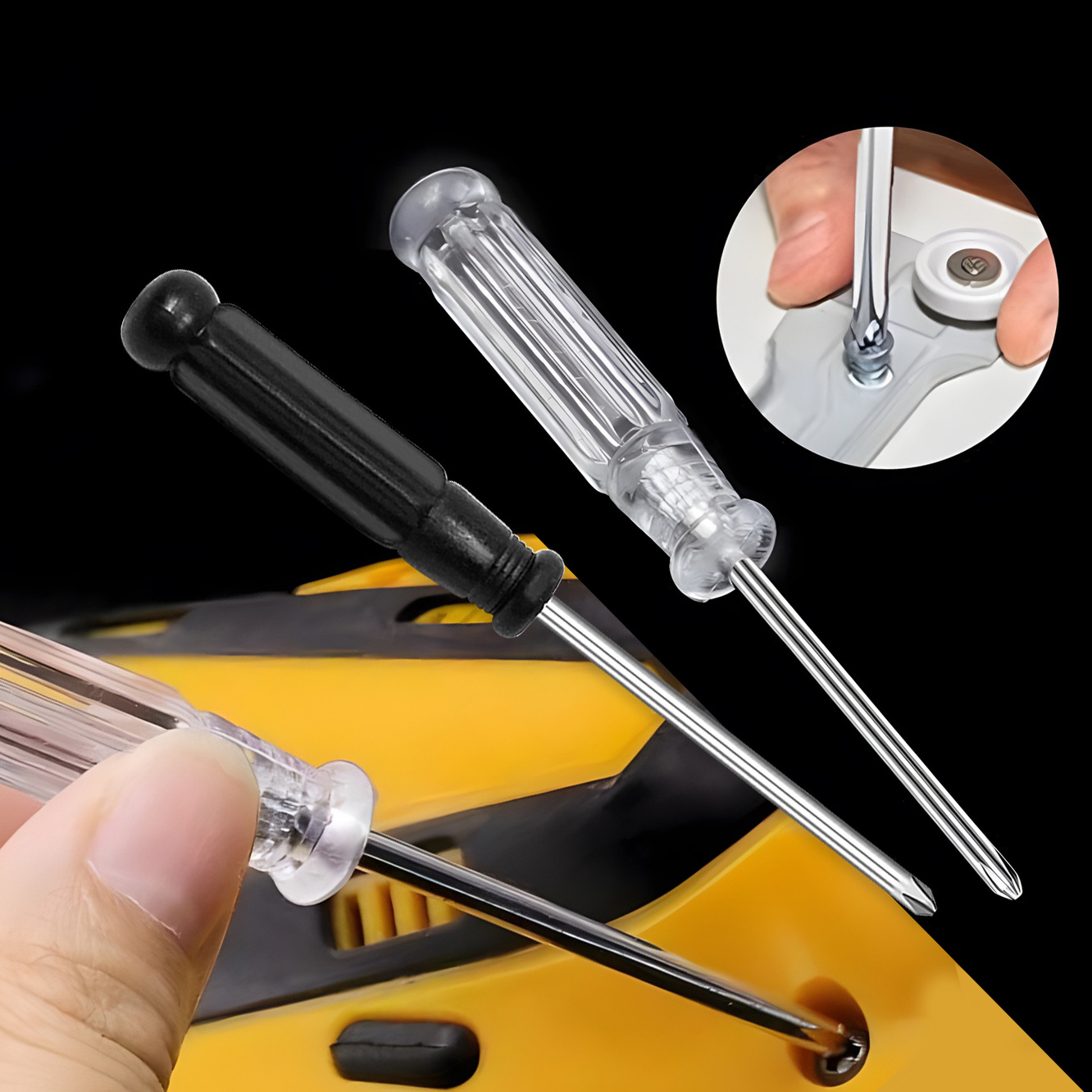 【 Same style at a low price 】3mm cross-shaped crystal mini screwdriver toy, flat-head screwdriver, and small household appliances are available for delivery Application Scenario