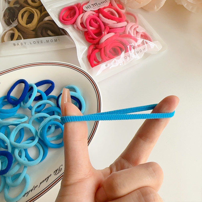 Korean children's hair bands, simple and highly elastic towel bands, hair ties that won't hurt babies' hair, hair ties, hair bands and hair accessories Specification drawing