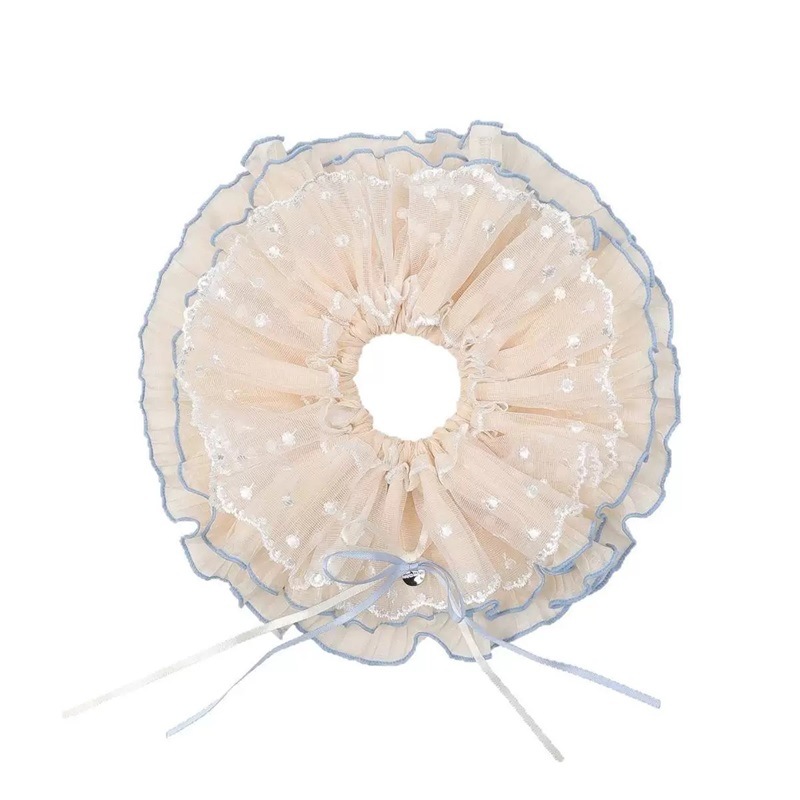 Chantilly Dream Gauze lace Large Intestine hair band for women, French high-end style, gentle hair tie, large headwear Item Picture