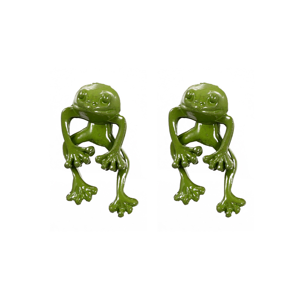 Retro and simple metal frog stud earrings, AliExpress new product, aged and detachable earrings, 2021 retro style earrings Item Picture