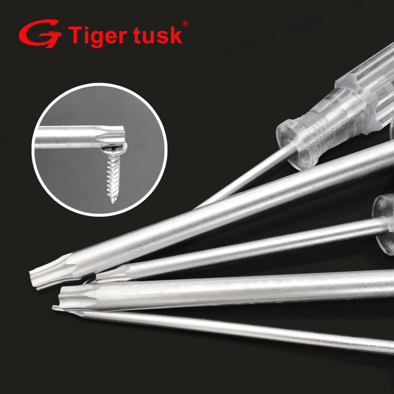 Huya Tools, Rainbow handle star-shaped screwdriver, flower-shaped screwdriver, plum blossom-shaped maintenance tools NO.500 series Specification drawing
