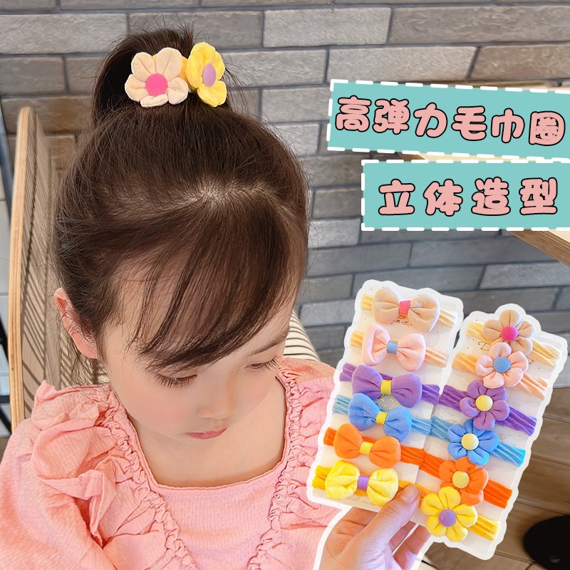 Children's hair ties, bow bands, rubber bands, cute for babies, no damage to hair, good elasticity, hair bands, rubber bands, girls' hair ties, hair accessories details Picture