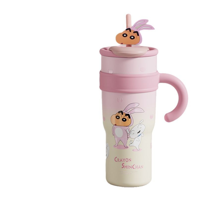 Crayon Shin-chan household water cup, one lid, double drinking, 316 insulated cup, giant, high appearance level, large capacity ice cup Item Picture
