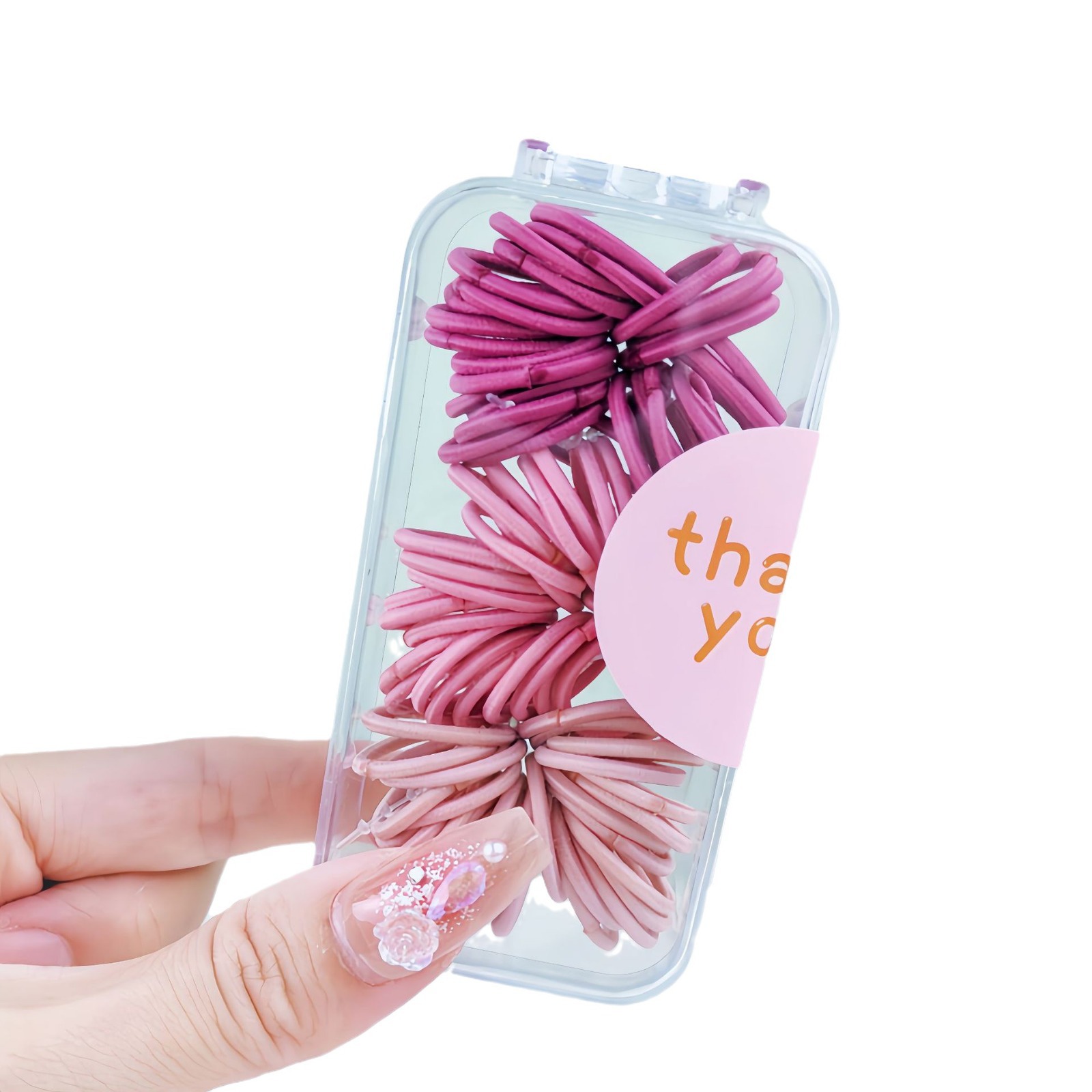 Children's colorful thumb hair bands, mini rubber bands, girls' and babies' hair-safe hair ties, kindergarten tie-up hair ties Item Picture