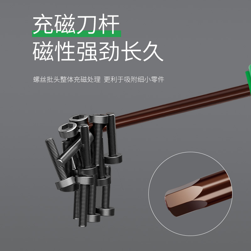Wholesale S2 alloy steel hex socket screwdrivers, strong magnetic screwdrivers, hex socket wrenches 1.5/2.5/3/4/56mm details Picture
