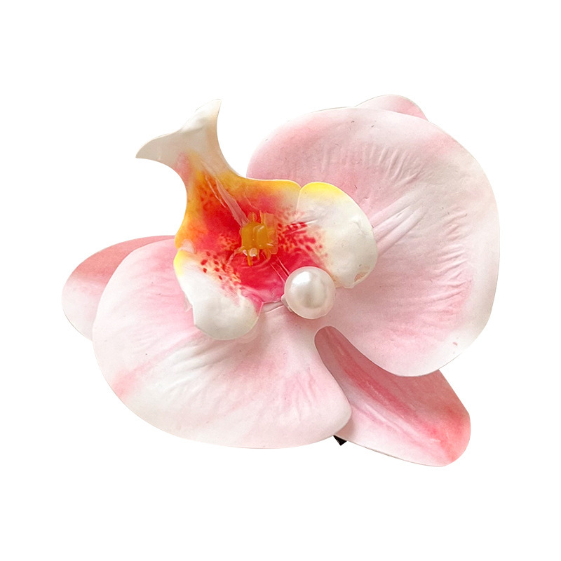 CCCRUI high-end Customization! Super fairy-like Phalaenopsis hair clip with a high-end look, flower duckbill clip, side bangs clip, and elegant hair accessory Item Picture