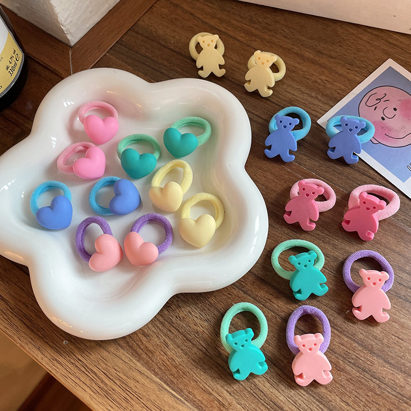 Baby hair bands, children's hair accessories, mini and cute cartoon girl hair ties that won't damage hair, baby ties, chirp chirp little rubber bands Specification drawing