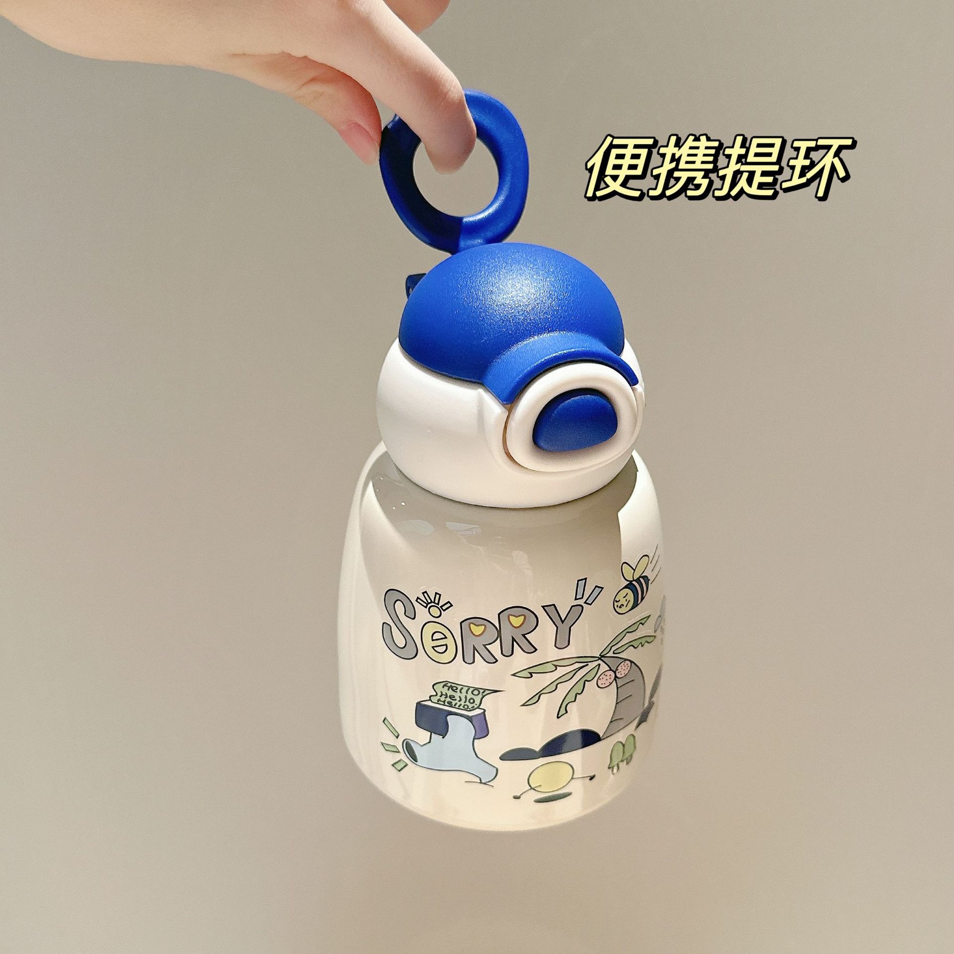 Cute thermos cups, cartoon graffiti, student bellies, straw cups - join hands to enhance your appearance level. Fashionable portable cups Application Scenario