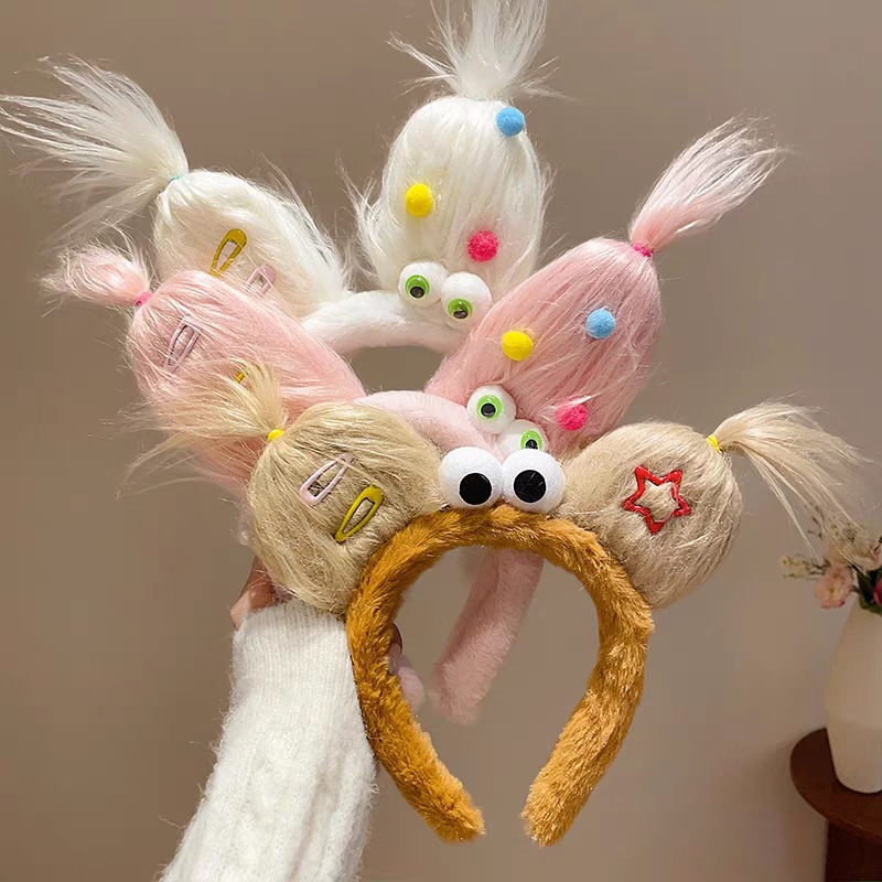 Bizarre, cute and cute doll hair band, colorful dopamine BB clip for women, 2023 new style shark clip headwear at the back of the head details Picture