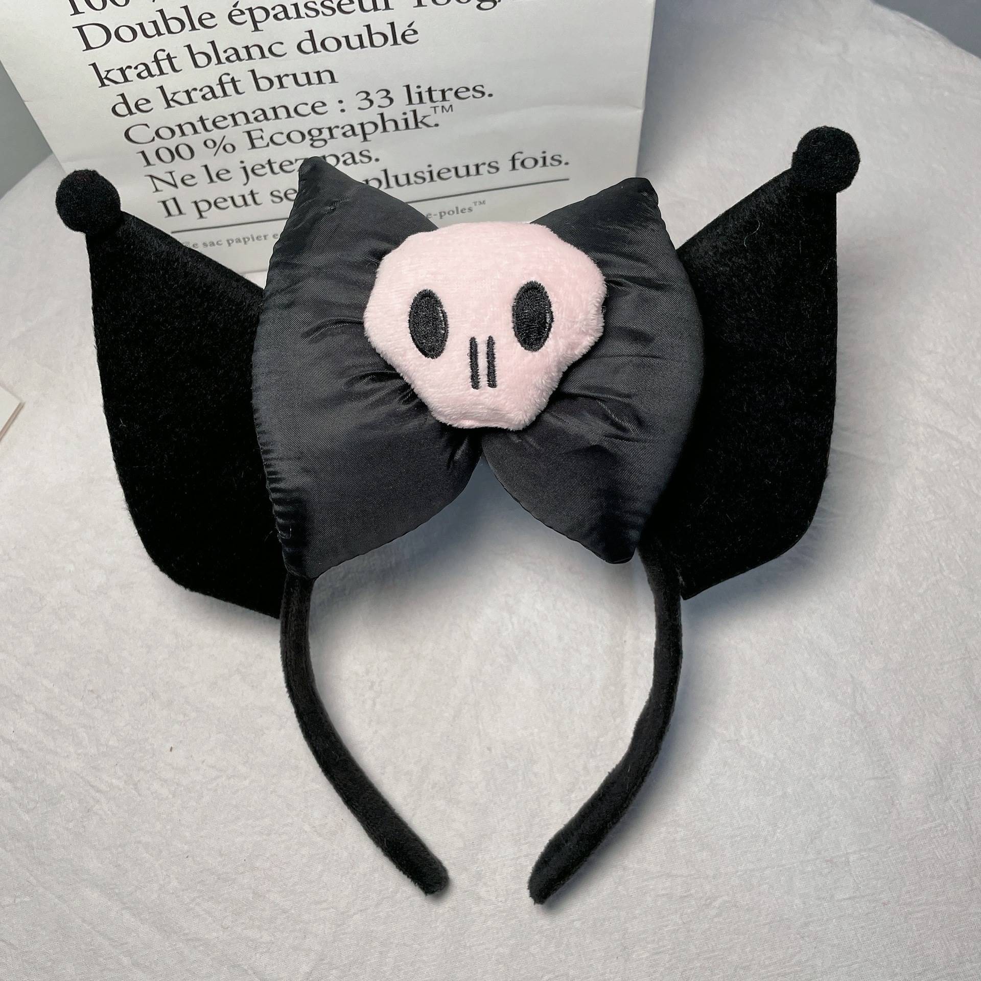 melody Kuromi Black Ear Bow Hair Band Hair Accessory Dark Night Dark Landmine series details Picture