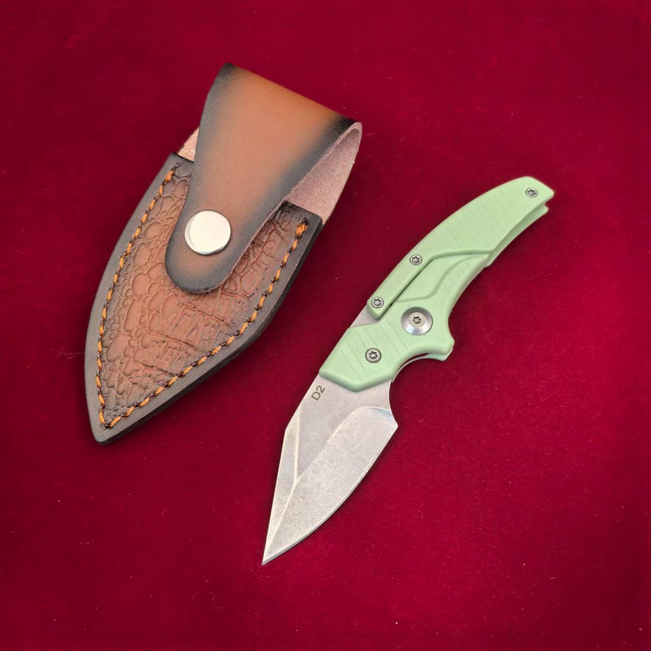 Cross-border multi-functional knives, outdoor survival all-in-one small knives, portable self-defense creative folding knives, exquisite leather cases in stock undefined