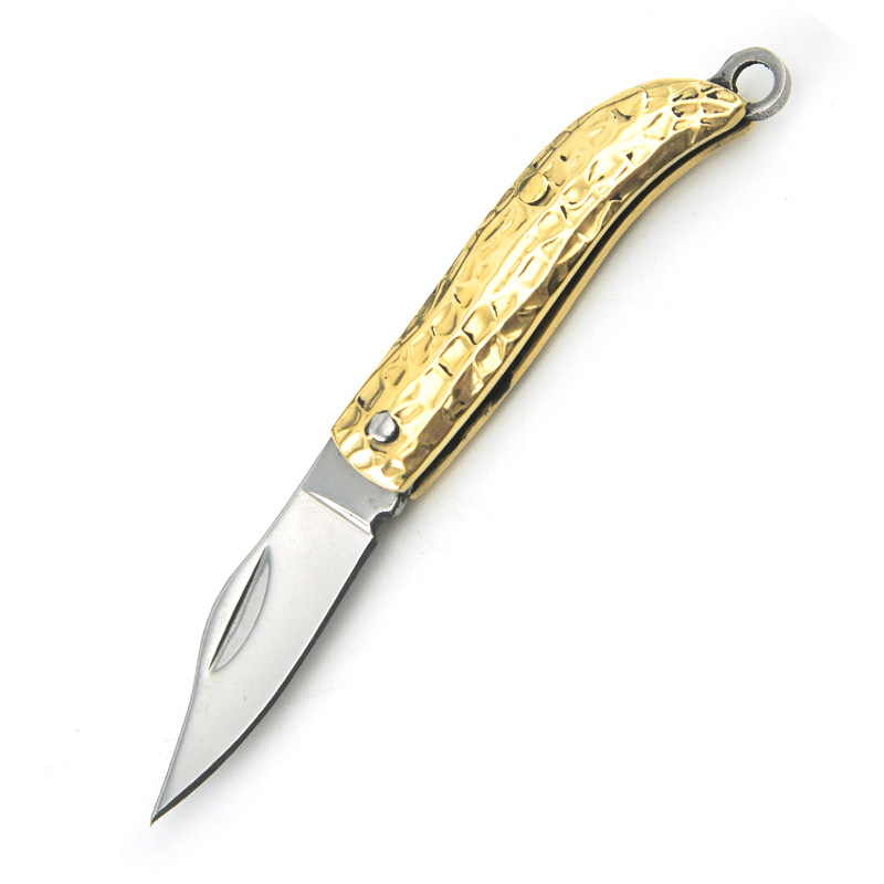 Mini pocket knife, keychain folding knife, brass knife, portable knife, express delivery opening knife, portable fruit knife undefined