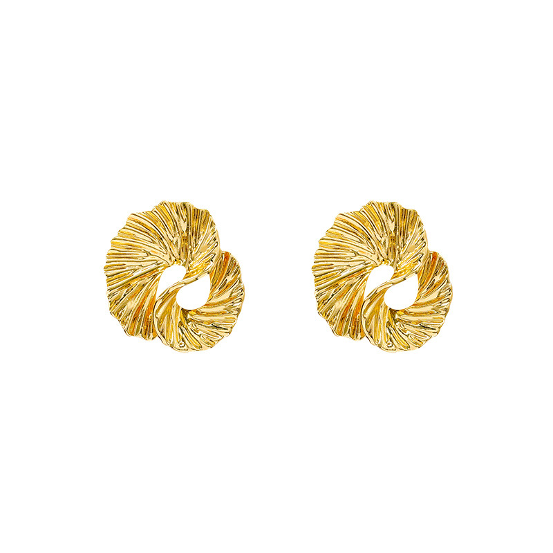 Exaggerated and irregular earrings from Europe and America, unique design sense, simple texture ear studs, cross-border bestsellers Item Picture