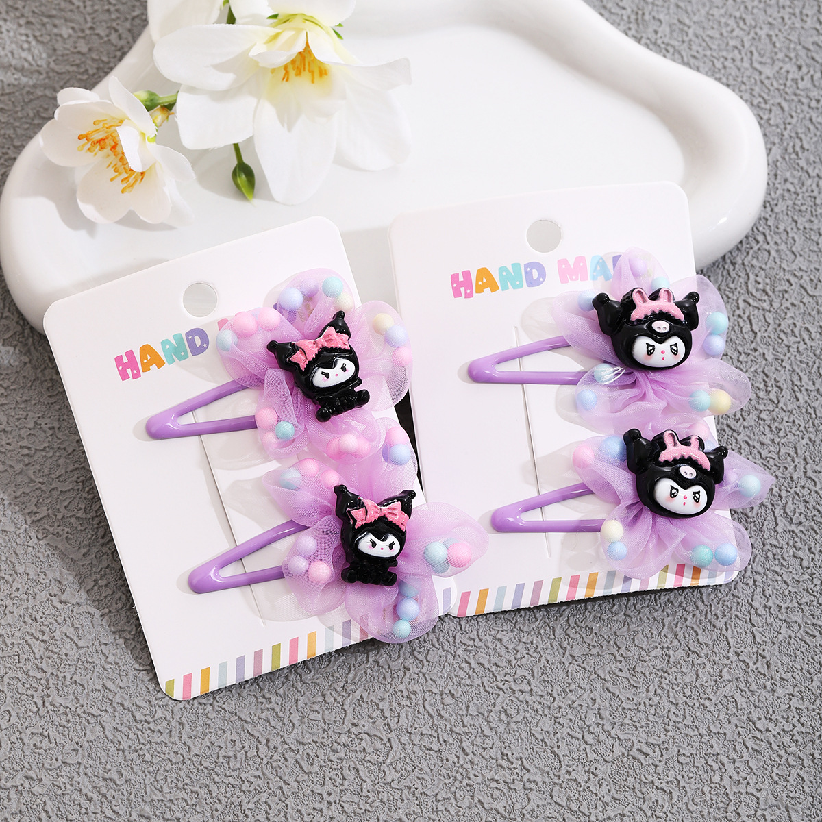 Cute children's Kulomi hair clip headwear for girls, baby bangs side hair clips for girls, cartoon hair clips for girls details Picture