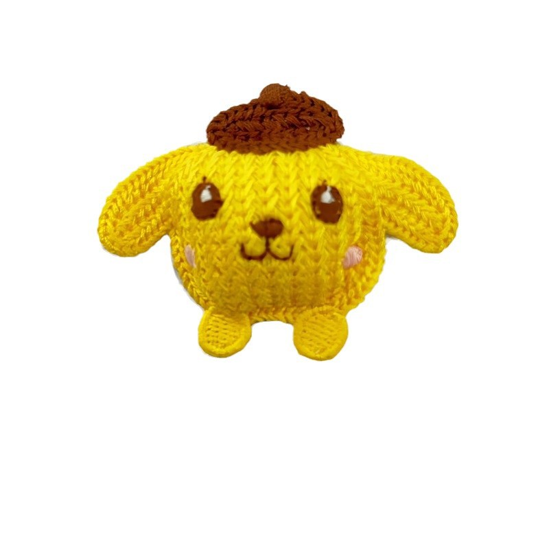 New cartoon children's hair clips, fully covered fabric side hair clips, back head hair clips and hairpins, cute cinnamon dog hair accessories Item Picture