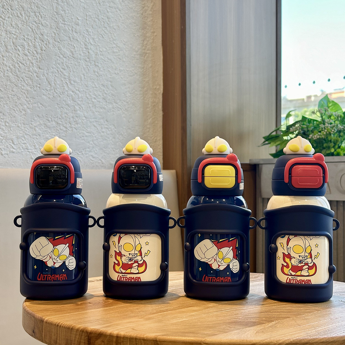 Customized cartoon student and children's water cup, 316 stainless steel food-grade large-capacity intelligent temperature display double-drinking insulated cup full figure