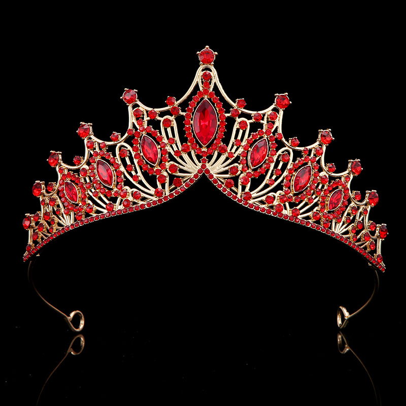 European and American grand queen crown accessories, luxurious court retro crowns, birthday, coming-of-age ceremony, stage performance crowns Specification drawing
