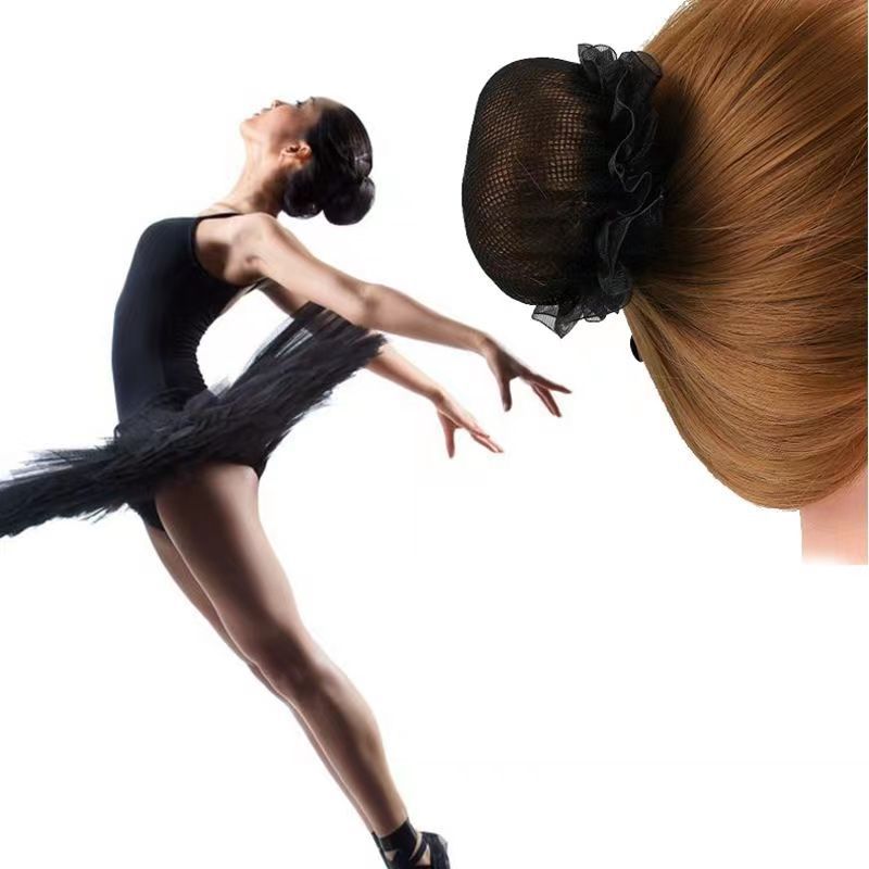 Dance net hairpin, invisible flight attendant bun bun, hair magic tool, professional hair net, girls' art examination hair net cover Application Scenario