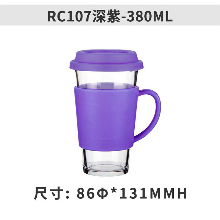 Transparent glass water cup with handle, coffee cup, simple large-capacity glass water cup, business gift glass water cup Application Scenario