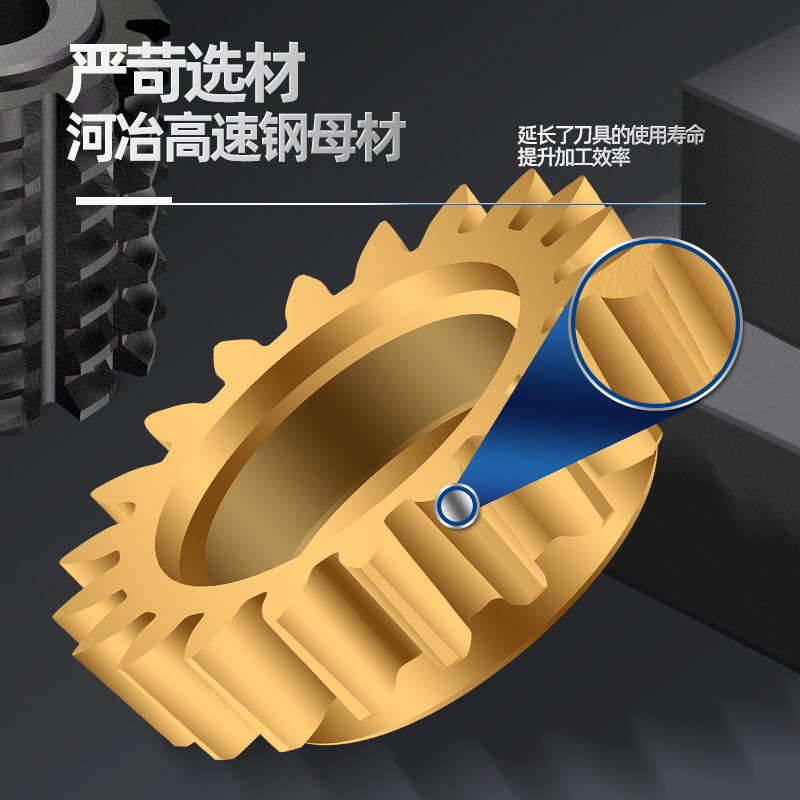 British standard bowl-shaped straight tooth gear cutting tool w6 material pressure Angle 20 degrees 14.5 degrees A-grade bowl-shaped diameter 100DP5DP8 full figure