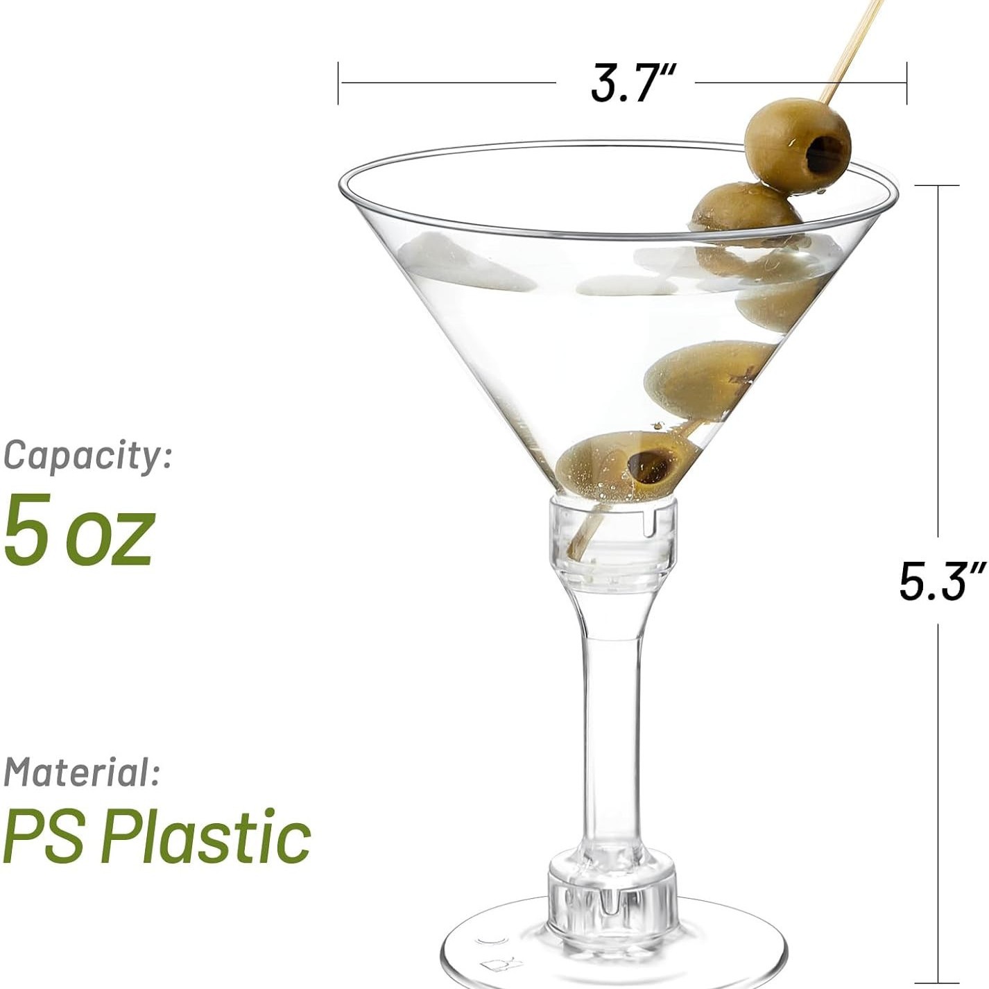 Wholesale 150ML cocktail cups, disposable plastic cocktail cups for cross-border parties, weddings and birthday parties Specification drawing