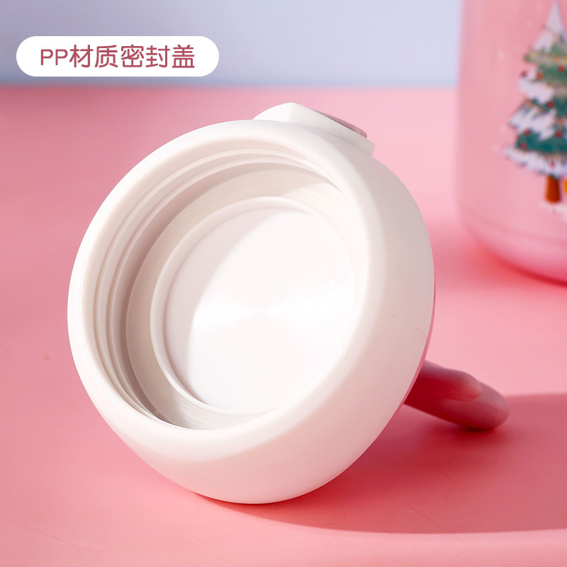 New Fu Lu Jiao glass cup inner liner water cup for female Instagram students, simple Linglu plastic shell advertising casual gift cup Specification drawing