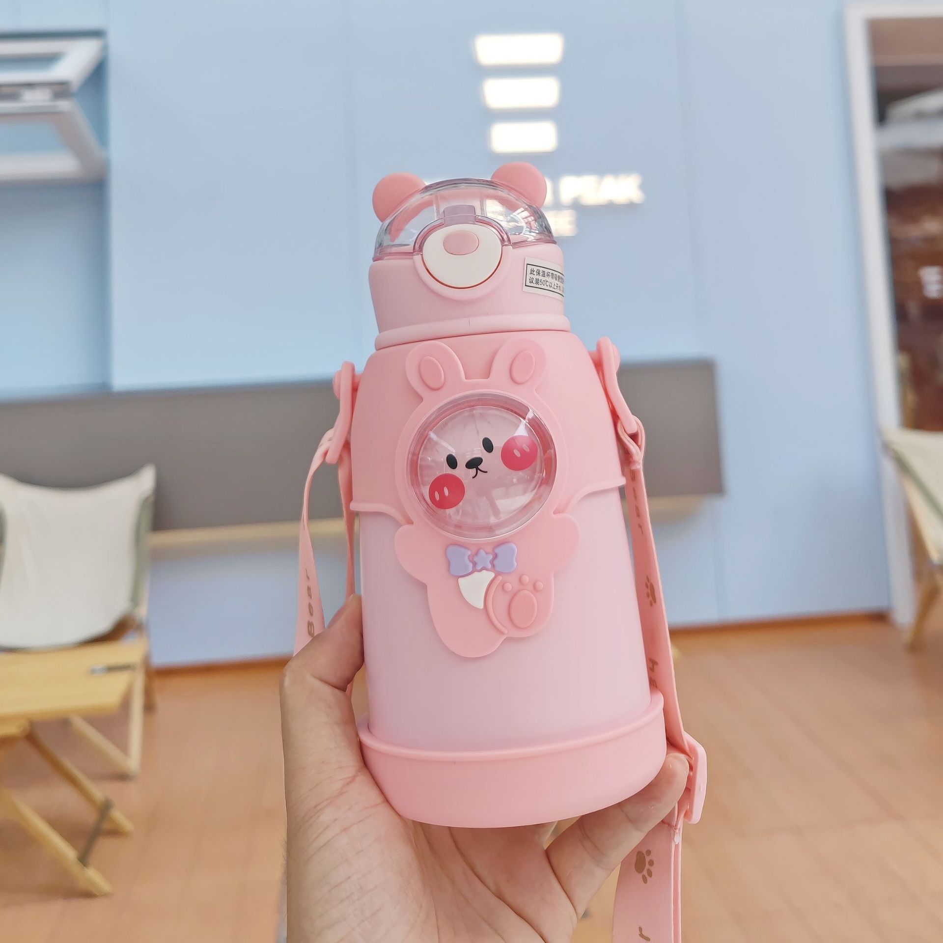 Wholesale of new children's insulated cups, cute animal cartoon straw cups, and stainless steel cups for students and babies with high appearance standards Application Scenario