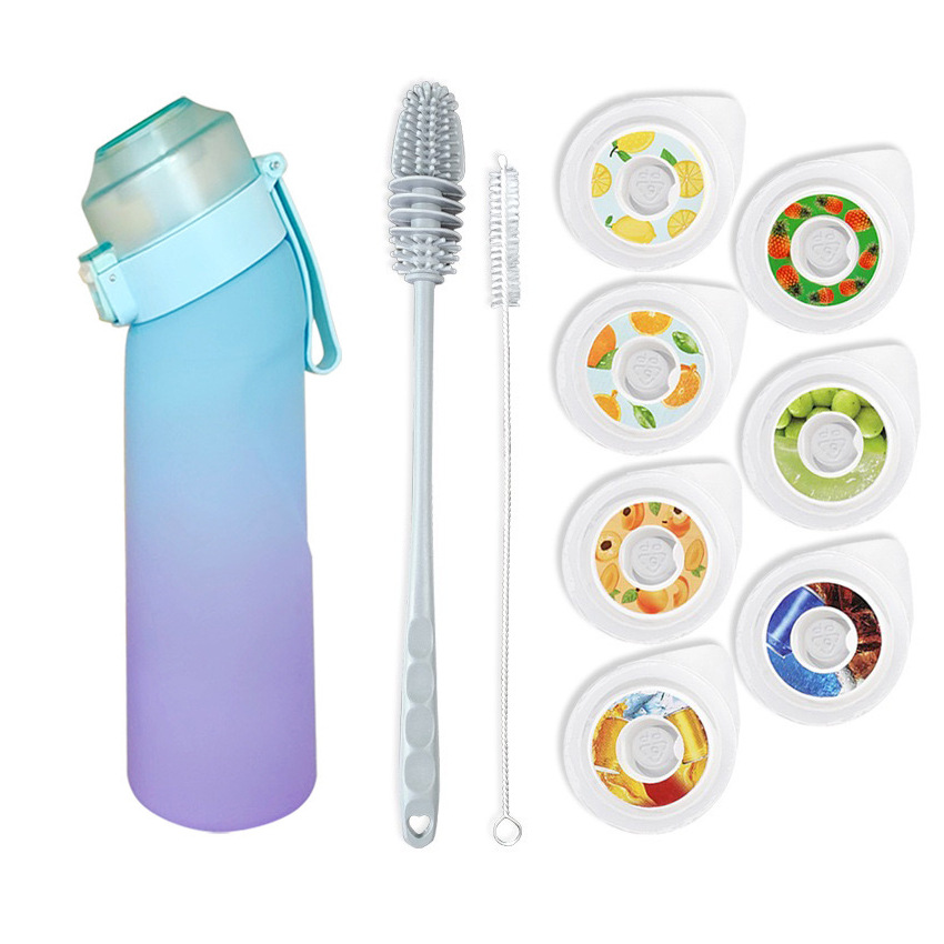 Cross-border best-selling 0-sugar 0-calorie flavored cup, fruit fun ring, tritan water bottle, sports water cup, drinking water wonder in stock details Picture