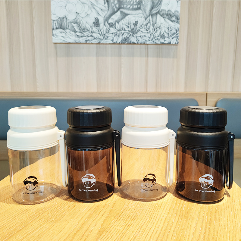 A new, simple, niche, and cute Korean-style portable large-capacity plastic cup with a high level of appearance, which is a hit on the Internet in 2025 full figure