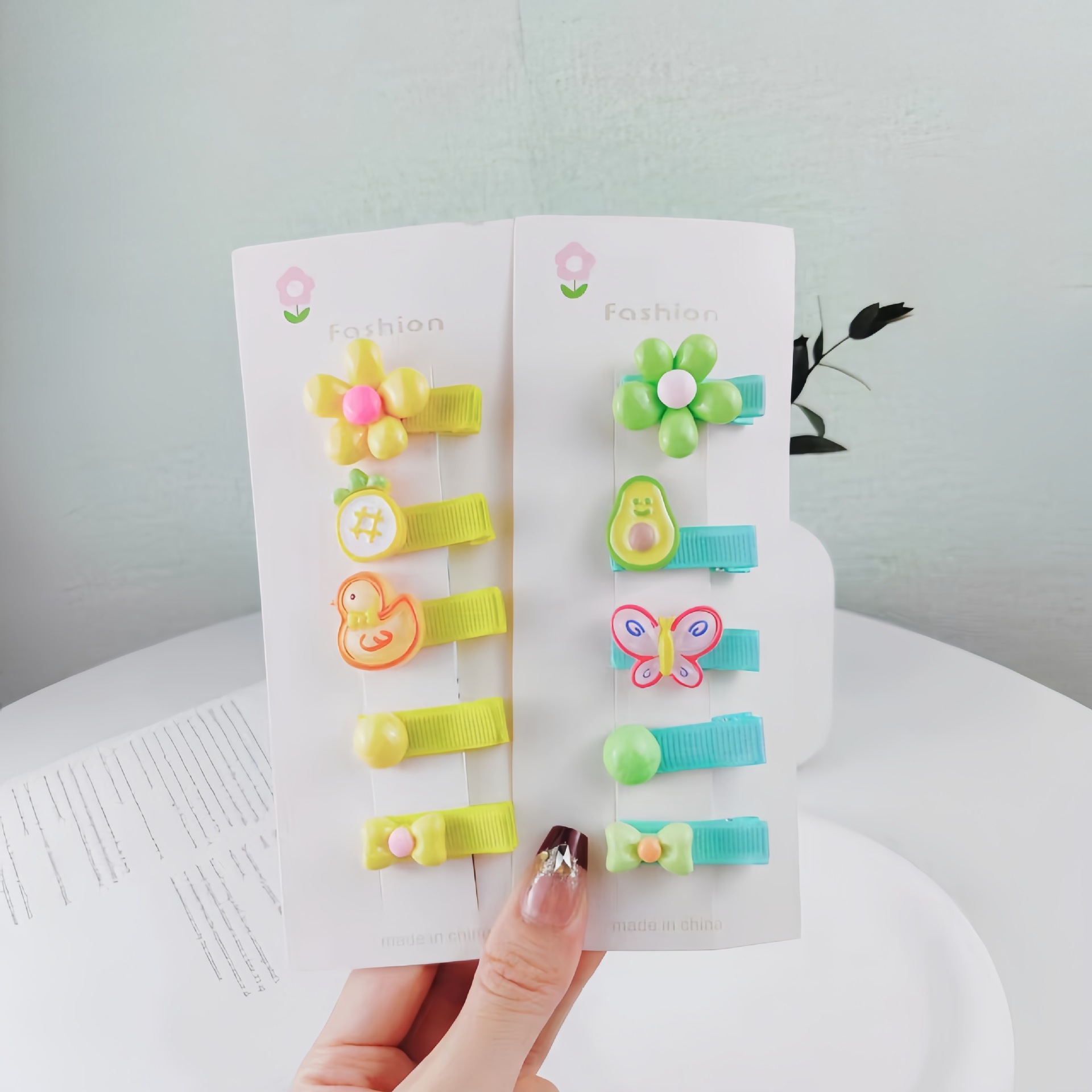 Baby hairpins for girls, hairpins for kindergarten children, small hairpins for infants and toddlers, headwear for little girls Specification drawing