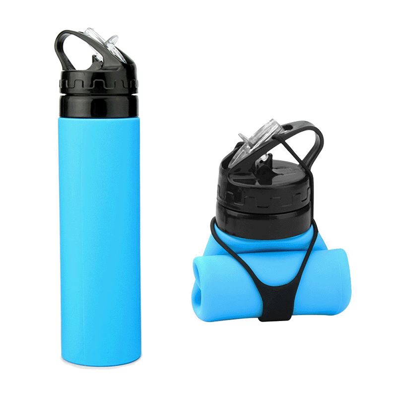 Creative silicone folding sports water bottle with outdoor portable cold water bottle 600ml cola bottle custom water cup Application Scenario