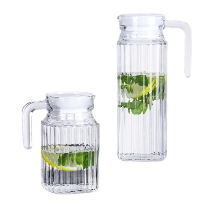 Wholesale heat-resistant and cold-resistant water kettles, glass cooling water kettles, flower teapots, large-capacity household creative juice kettles, beverage kettles, and decoration kettles Item Picture