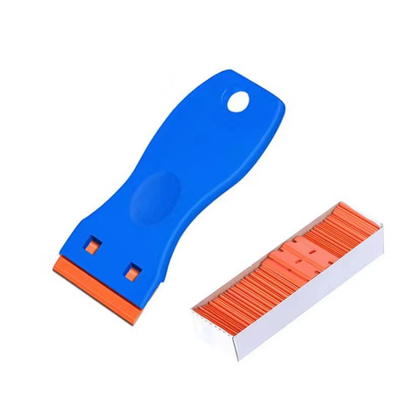 Plastic small scraper, glue removal scraper, car film application tool, stain removal small scraper, household stain removal and cleaning scraper Specification drawing