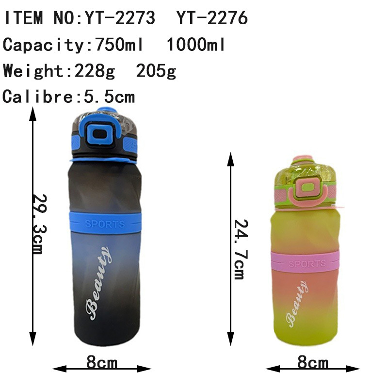 New high-appearance-level double-drinking straw cup, plastic straw water cup, portable backpack water bottle, student gradient color water bottle Application Scenario