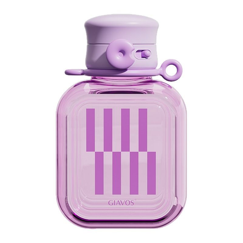 Cross-border e-commerce influencers, with high appearance standards, creative portable crossbody straps, straws, water cups, plastic flat kettles, sports water bottles Item Picture