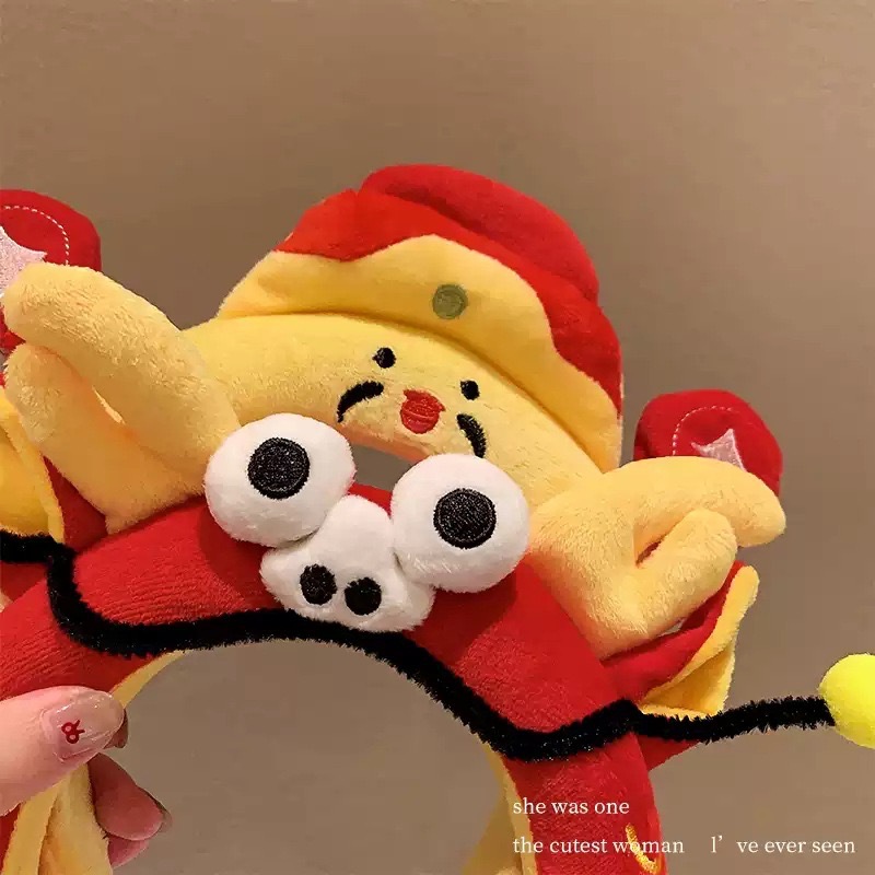 Welcome the God of Wealth! Cute God of Wealth sponge face wash hair band, home photo prop headband, New Year outfit hair accessory Application Scenario