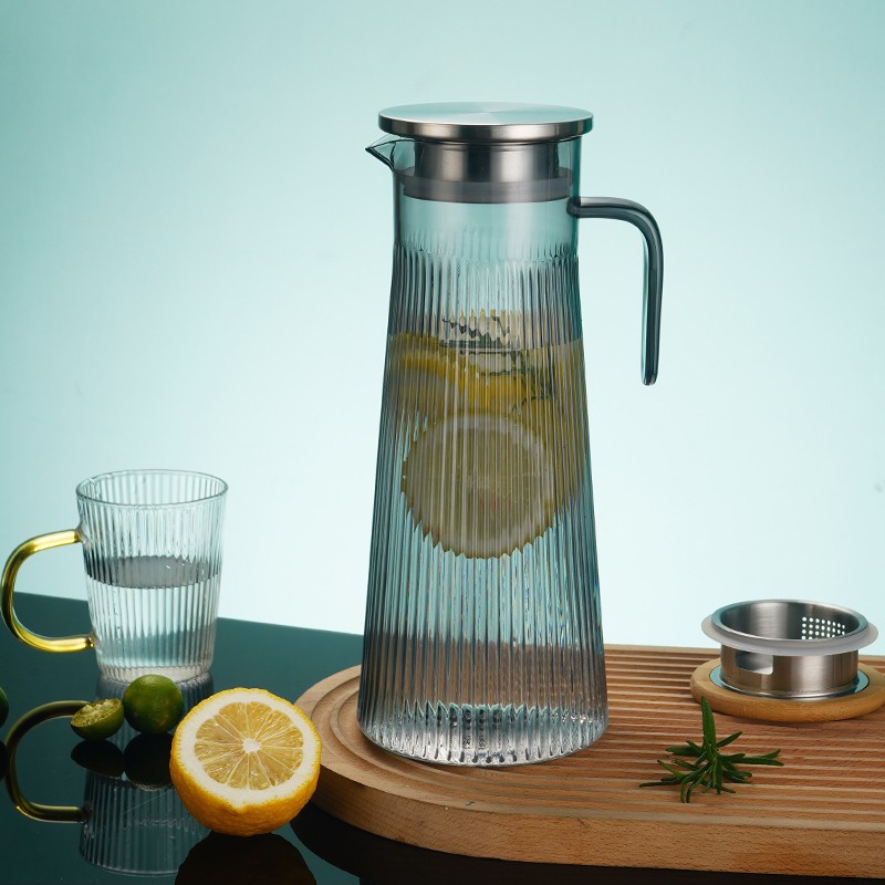 Acrylic teapot, PC cold water kettle, high-temperature resistant food-grade plastic cold water kettle, catering tea brewing, smoke gray water kettle Application Scenario