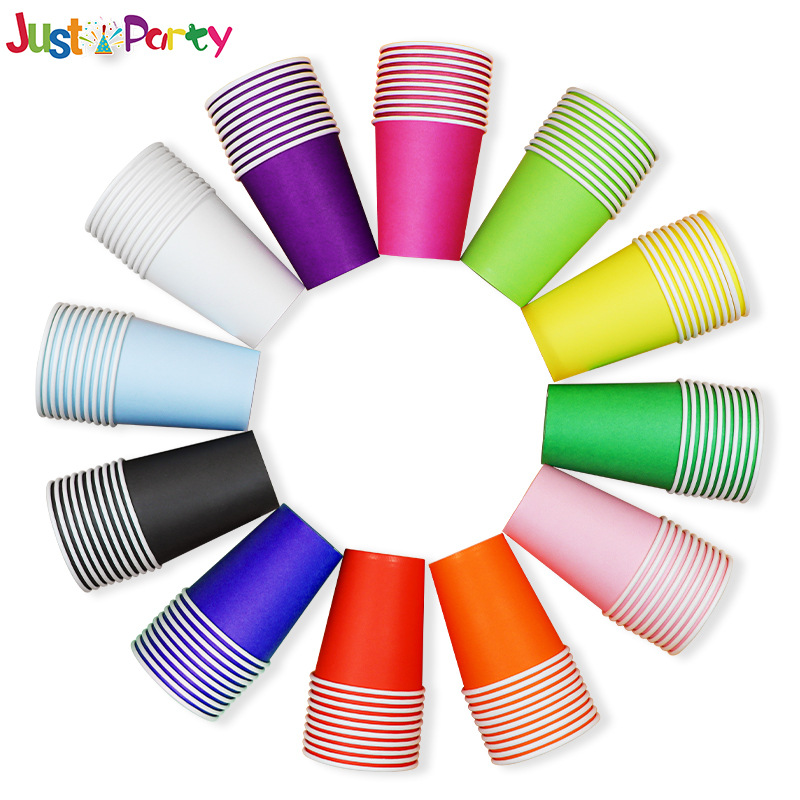 Wholesale of disposable colored paper cups in stock, thickened cups for hot drinks and coffee, can be printed with logos on tea water paper full figure
