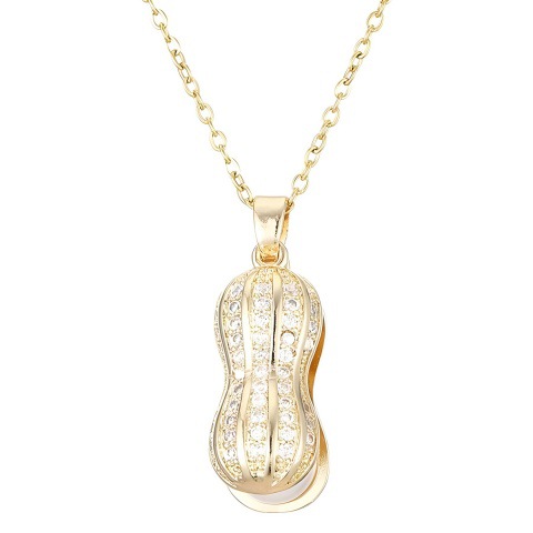 A light luxury titanium steel necklace from Japan and South Korea, adorned with a white pearl pendant and studded with diamonds, is a fashionable and unique collarbone chain accessory Item Picture