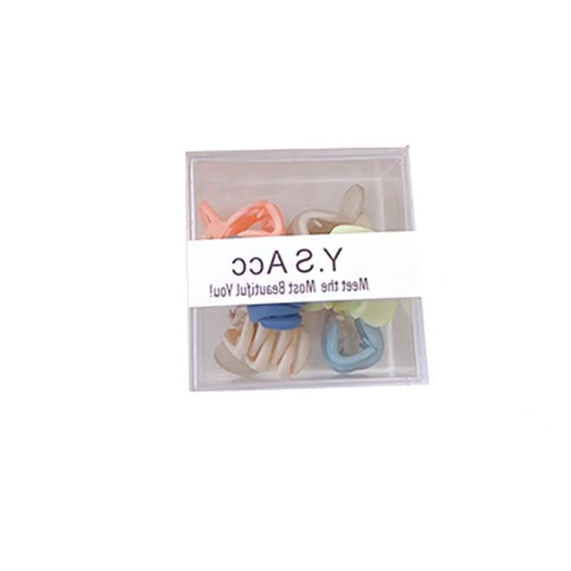 Wholesale of 10 mini children's hair clips, square hair clips, back head clips, acrylic shark hair clips, hair grips and headwear Item Picture