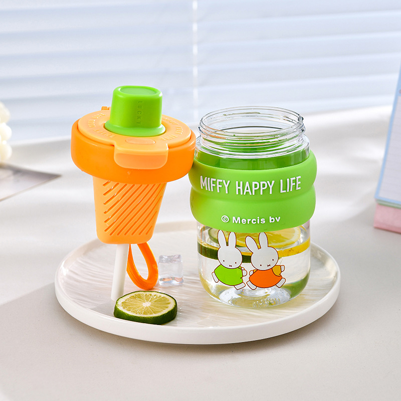 Authentic Mifei water cup, summer girls' high appearance level, popular children's water cup, cute and heat-resistant straw double-drinking cup Specification drawing