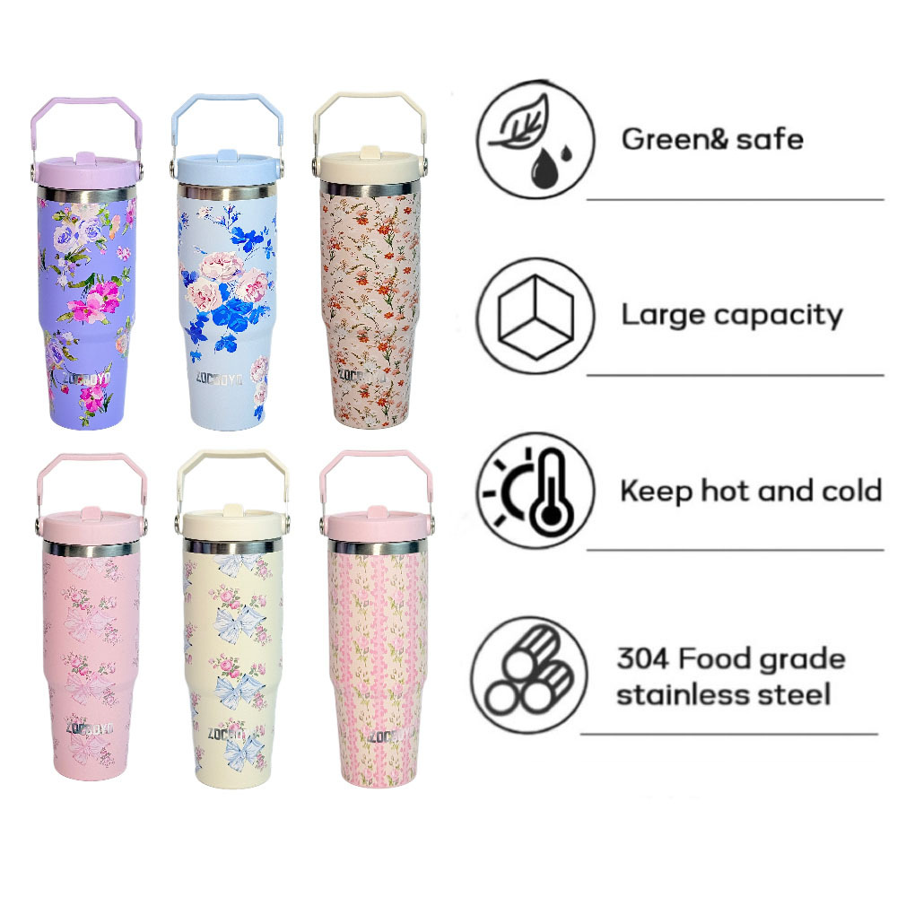 ZOCBOYO Cross-border New 30 portable direct drinking ice Cup, 304 stainless steel car cold preservation 30 car cup Application Scenario